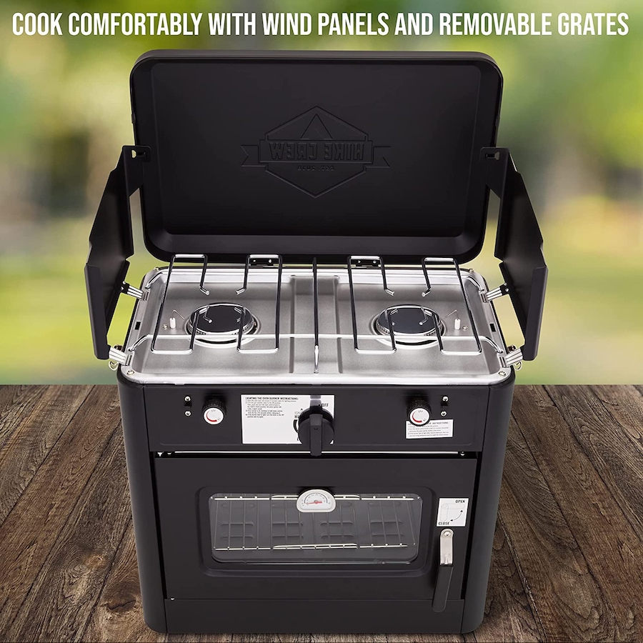 Image 870709_ALTMORE12.jpg, Product 870-709 / Price $379.99 - $419.99, Hike Crew Gas Camping Oven, CSA Approved 2-Burner Stove & Camp Oven with Bag, Igniter & More - Red from Hike Crew on TSC.ca's Health & Fitness department