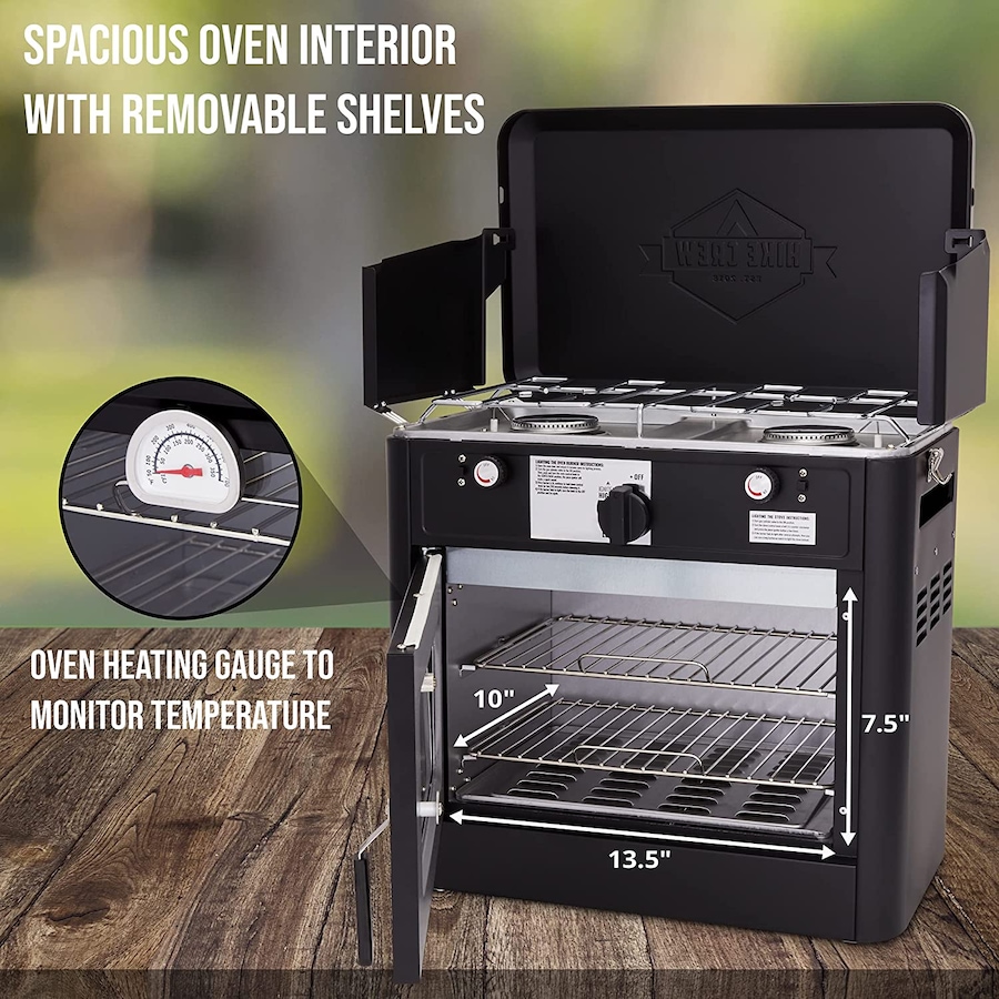 Image 870709_ALTMORE14.jpg, Product 870-709 / Price $379.99 - $419.99, Hike Crew Gas Camping Oven, CSA Approved 2-Burner Stove & Camp Oven with Bag, Igniter & More - Red from Hike Crew on TSC.ca's Health & Fitness department