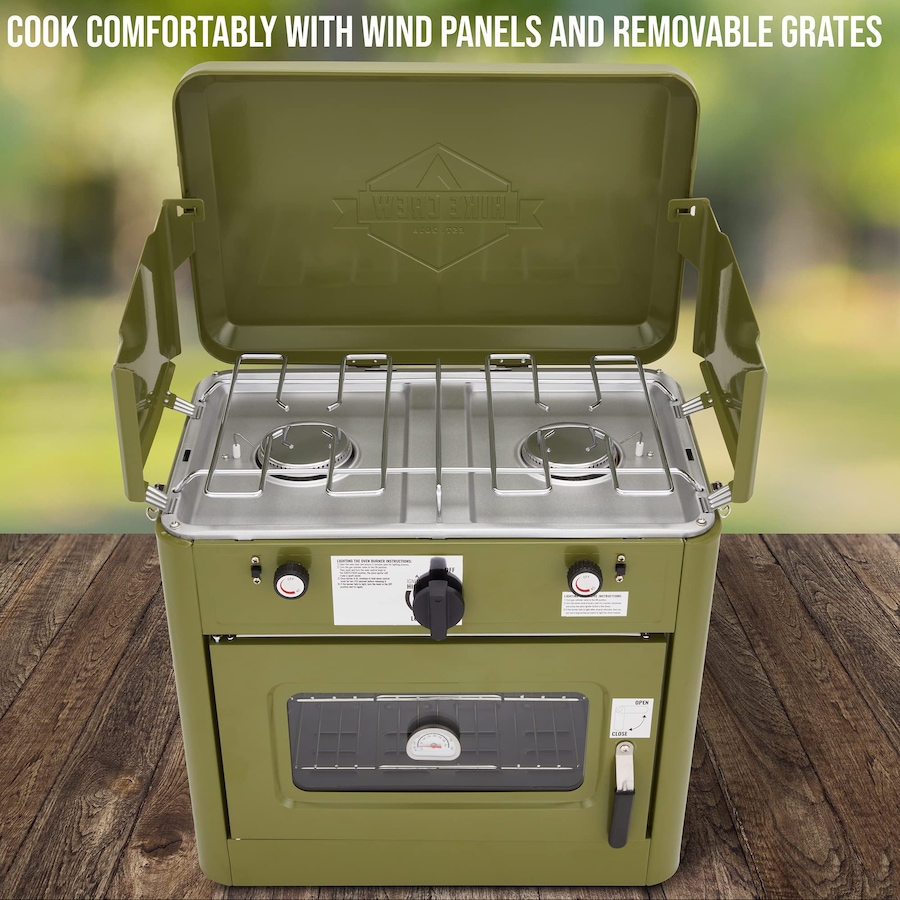 Image 870709_ALTMORE2.jpg, Product 870-709 / Price $379.99 - $419.99, Hike Crew Gas Camping Oven, CSA Approved 2-Burner Stove & Camp Oven with Bag, Igniter & More - Red from Hike Crew on TSC.ca's Health & Fitness department