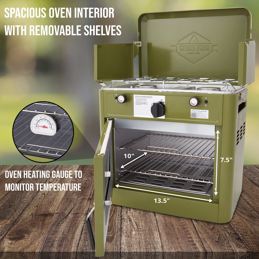 Image 870709_ALTMORE4.jpg, Product 870-709 / Price $379.99 - $419.99, Hike Crew Gas Camping Oven, CSA Approved 2-Burner Stove & Camp Oven with Bag, Igniter & More - Red from Hike Crew on TSC.ca's Health & Fitness department