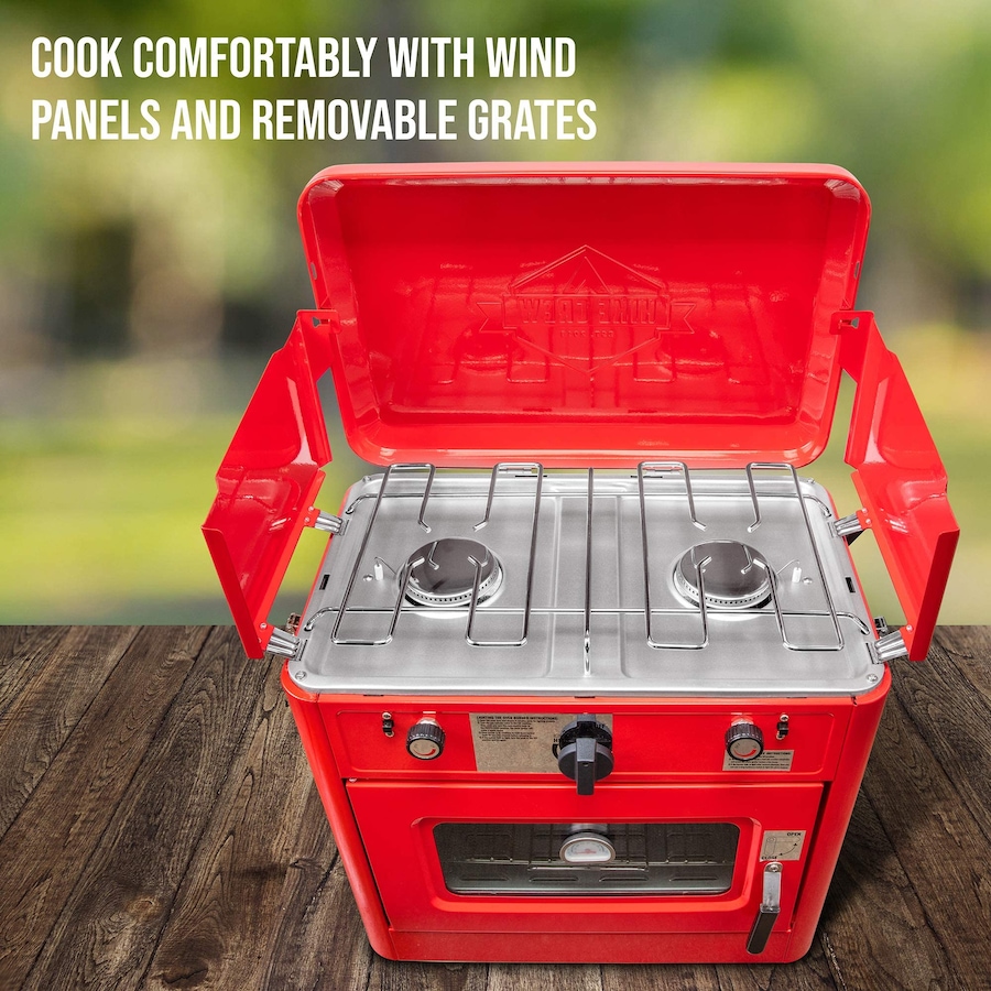 Image 870709_ALTMORE9.jpg, Product 870-709 / Price $379.99 - $419.99, Hike Crew Gas Camping Oven, CSA Approved 2-Burner Stove & Camp Oven with Bag, Igniter & More - Red from Hike Crew on TSC.ca's Health & Fitness department