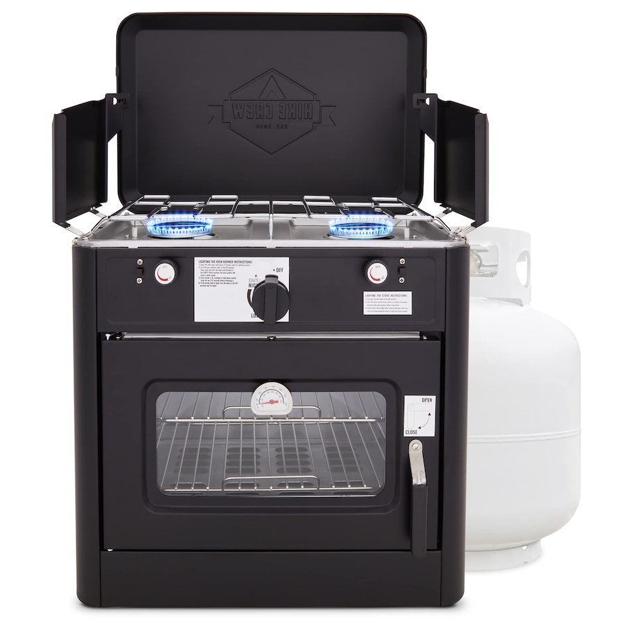 Image 870709_ST03.jpg, Product 870-709 / Price $379.99 - $419.99, Hike Crew Gas Camping Oven, CSA Approved 2-Burner Stove & Camp Oven with Bag, Igniter & More - Red from Hike Crew on TSC.ca's Health & Fitness department