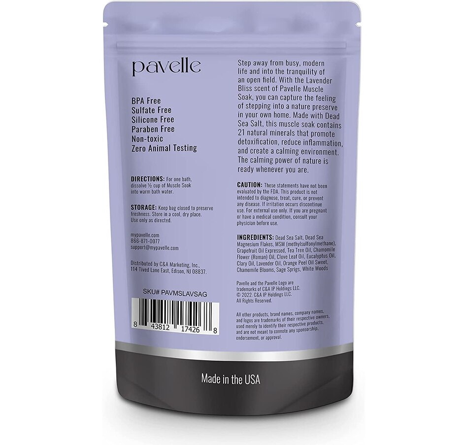 Image 870716_ALTMORE21.jpg, Product 870-716 / Price $145.99, Pavelle 3 lbs. Dead Sea Muscle Soak, 100% Natural Dead Sea Salts for Soaking - Island Sun from Pavelle on TSC.ca's Beauty department