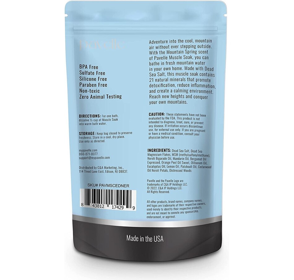 Image 870716_ALTMORE28.jpg, Product 870-716 / Price $145.99, Pavelle 3 lbs. Dead Sea Muscle Soak, 100% Natural Dead Sea Salts for Soaking - Island Sun from Pavelle on TSC.ca's Beauty department