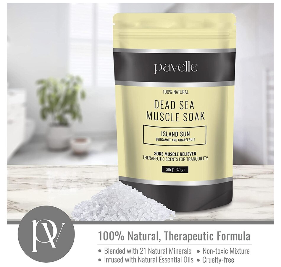Image 870716_ALTMORE3.jpg, Product 870-716 / Price $145.99, Pavelle 3 lbs. Dead Sea Muscle Soak, 100% Natural Dead Sea Salts for Soaking - Island Sun from Pavelle on TSC.ca's Beauty department