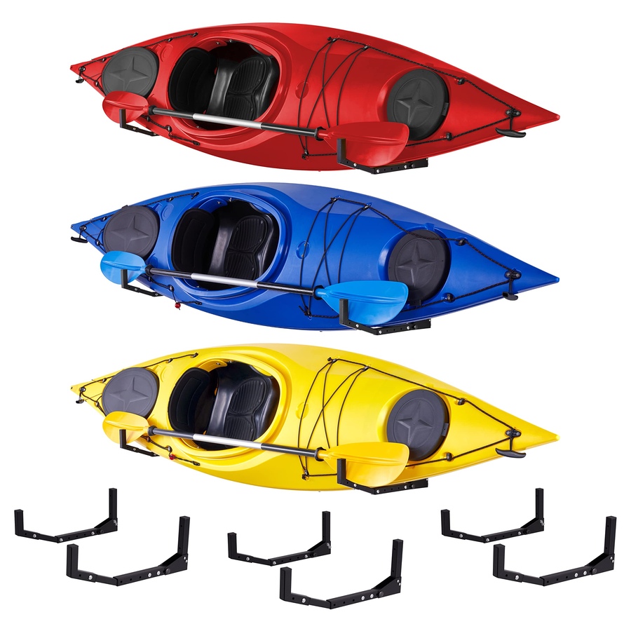 Image 870737.jpg, Product 870-737 / Price $69.99, RaxGo Wall-Mounted Kayak Rack, Heavy-Duty Kayak Storage Hooks with Adjustable Length - 2 Pair from Raxgo on TSC.ca's Health & Fitness department