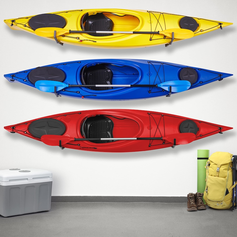 Image 870737_ALTMORE12.jpg, Product 870-737 / Price $69.99, RaxGo Wall-Mounted Kayak Rack, Heavy-Duty Kayak Storage Hooks with Adjustable Length - 2 Pair from Raxgo on TSC.ca's Health & Fitness department