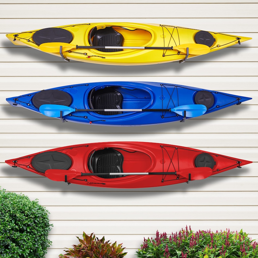Image 870737_ALTMORE13.jpg, Product 870-737 / Price $69.99, RaxGo Wall-Mounted Kayak Rack, Heavy-Duty Kayak Storage Hooks with Adjustable Length - 2 Pair from Raxgo on TSC.ca's Health & Fitness department