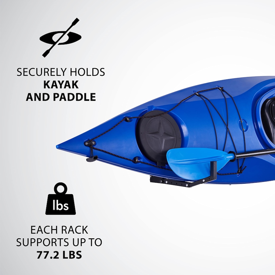 Image 870737_ALTMORE8.jpg, Product 870-737 / Price $69.99, RaxGo Wall-Mounted Kayak Rack, Heavy-Duty Kayak Storage Hooks with Adjustable Length - 2 Pair from Raxgo on TSC.ca's Health & Fitness department