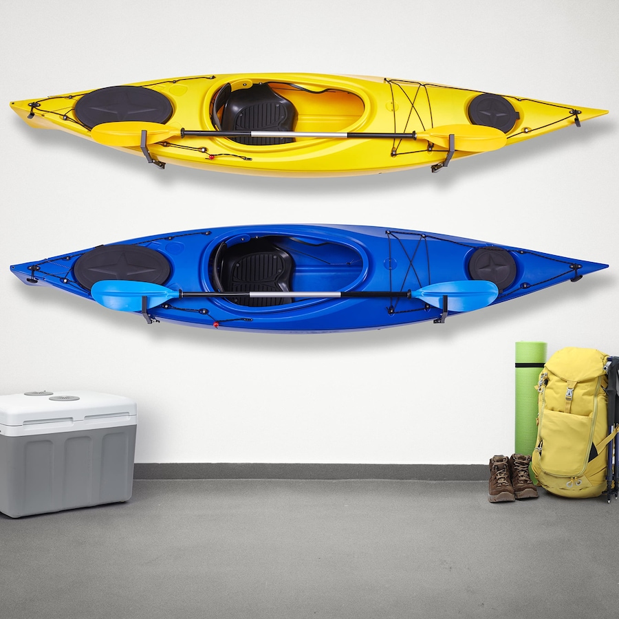 Image 870737_ALTMORE9.jpg, Product 870-737 / Price $69.99, RaxGo Wall-Mounted Kayak Rack, Heavy-Duty Kayak Storage Hooks with Adjustable Length - 2 Pair from Raxgo on TSC.ca's Health & Fitness department