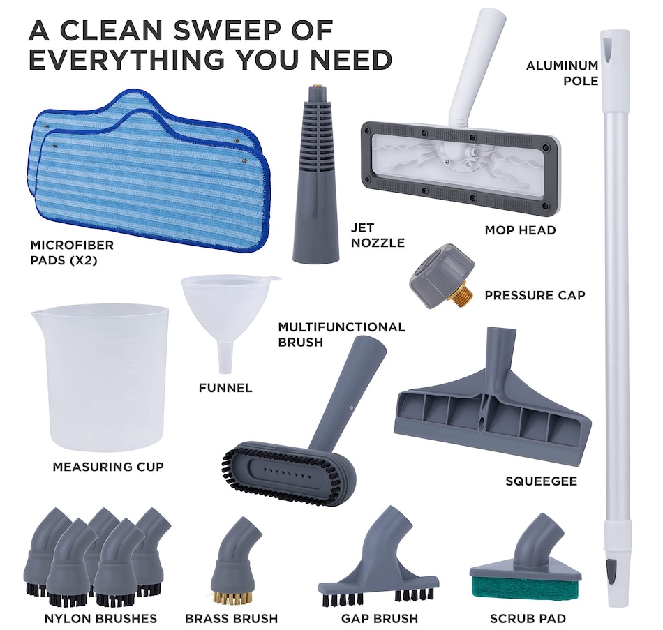 Image 870753_ALTMORE2.jpg, Product 870-753 / Price $13.99, Ivation 5 Brush Replacements for IVATCSC7 Steam Steamer, 2 Long 2, Short and 1 Brass Replacements from Ivation on TSC.ca's Beauty department