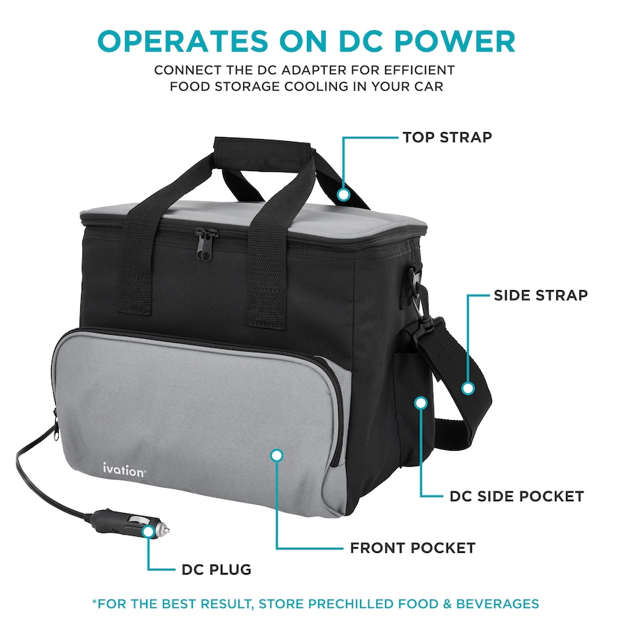 Image 870756_ALTMORE1.jpg, Product 870-756 / Price $99.99, Ivation Electric Cooler Bag, 15 L Portable Thermoelectric 12 Volt Cooler with Shoulder Strap from Ivation on TSC.ca's Kitchen department