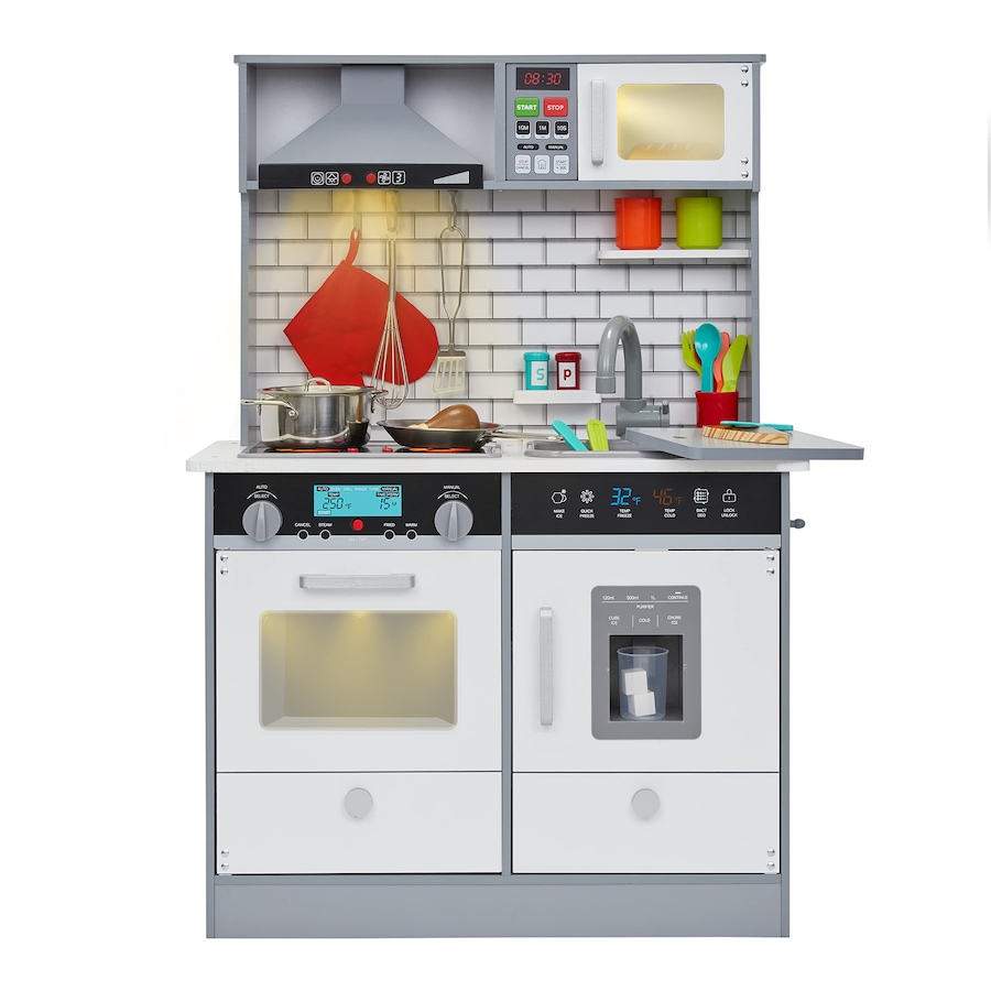 Image 870789_ALTMORE1.jpg, Product 870-789 / Price $199.99, Lil' Jumbl Kids Kitchen Set, Wooden Pretend Play Kitchen with Sounds & Accessories - Gray from Jumbl on TSC.ca's Toys & Hobbies department