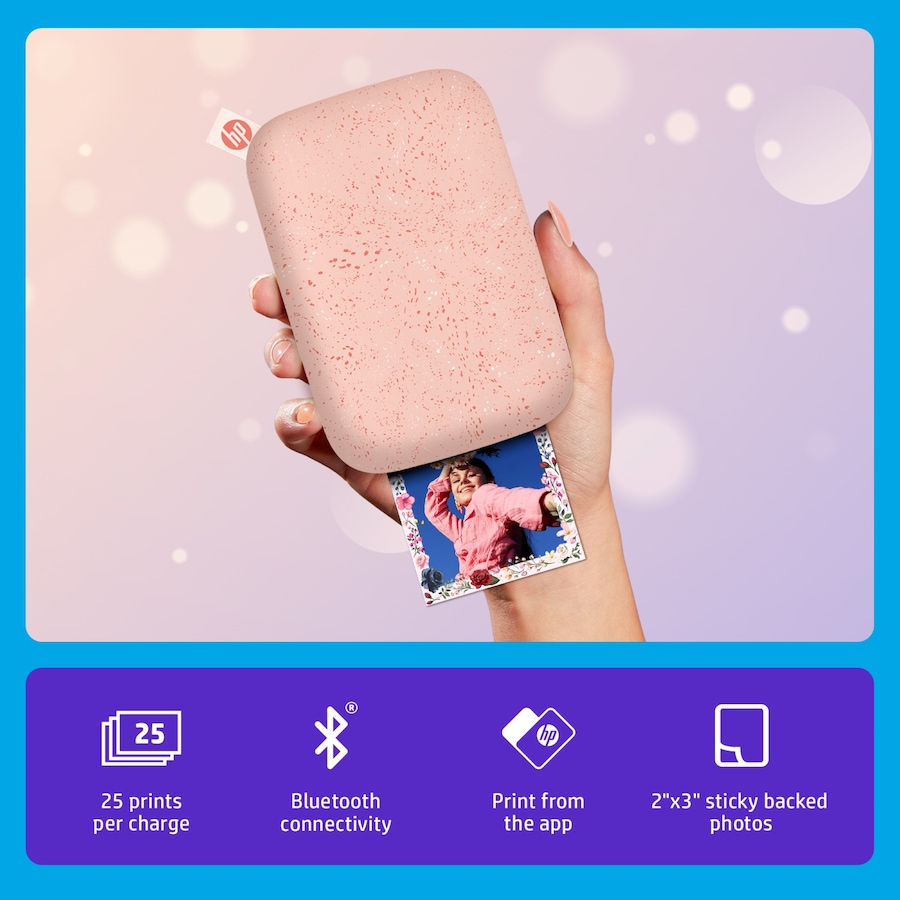 Image 870790_ALTMORE26.jpg, Product 870-790 / Price $129.99, HP Sprocket Portable 2x3" Instant Photo Printer (Blush Pink), Prints From iOS or Android Devices from HP - Hewlett Packard on TSC.ca's Toys & Hobbies department