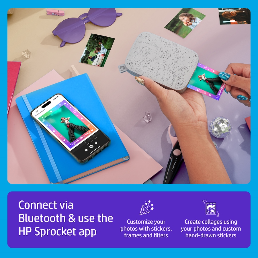 Image 870790_ALTMORE41.jpg, Product 870-790 / Price $129.99, HP Sprocket Portable 2x3" Instant Photo Printer (Blush Pink), Prints From iOS or Android Devices from HP - Hewlett Packard on TSC.ca's Toys & Hobbies department