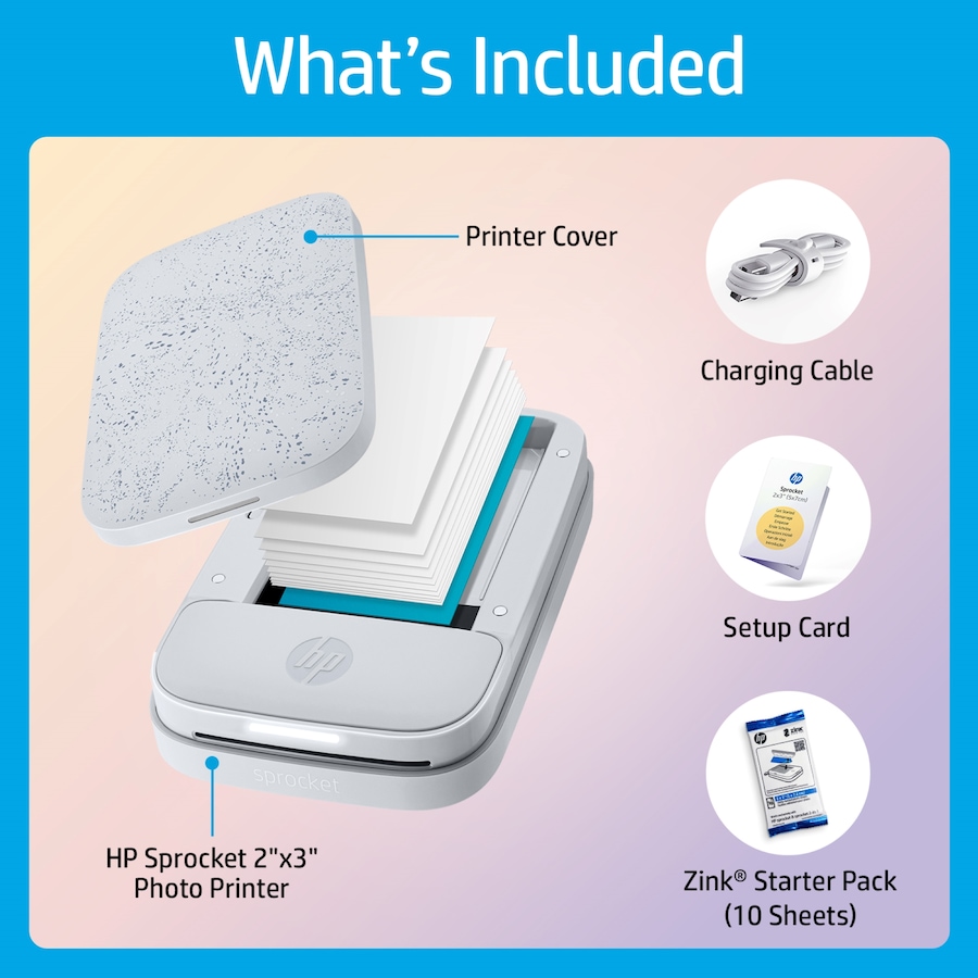 Image 870790_ALTMORE42.jpg, Product 870-790 / Price $129.99, HP Sprocket Portable 2x3" Instant Photo Printer (Blush Pink), Prints From iOS or Android Devices from HP - Hewlett Packard on TSC.ca's Toys & Hobbies department