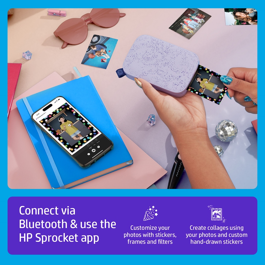 Image 870790_ALTMORE47.jpg, Product 870-790 / Price $129.99, HP Sprocket Portable 2x3" Instant Photo Printer (Blush Pink), Prints From iOS or Android Devices from HP - Hewlett Packard on TSC.ca's Toys & Hobbies department