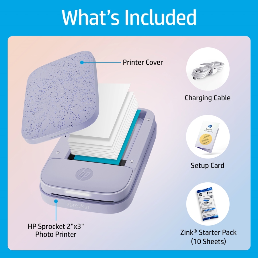 Image 870790_ALTMORE48.jpg, Product 870-790 / Price $129.99, HP Sprocket Portable 2x3" Instant Photo Printer (Blush Pink), Prints From iOS or Android Devices from HP - Hewlett Packard on TSC.ca's Toys & Hobbies department