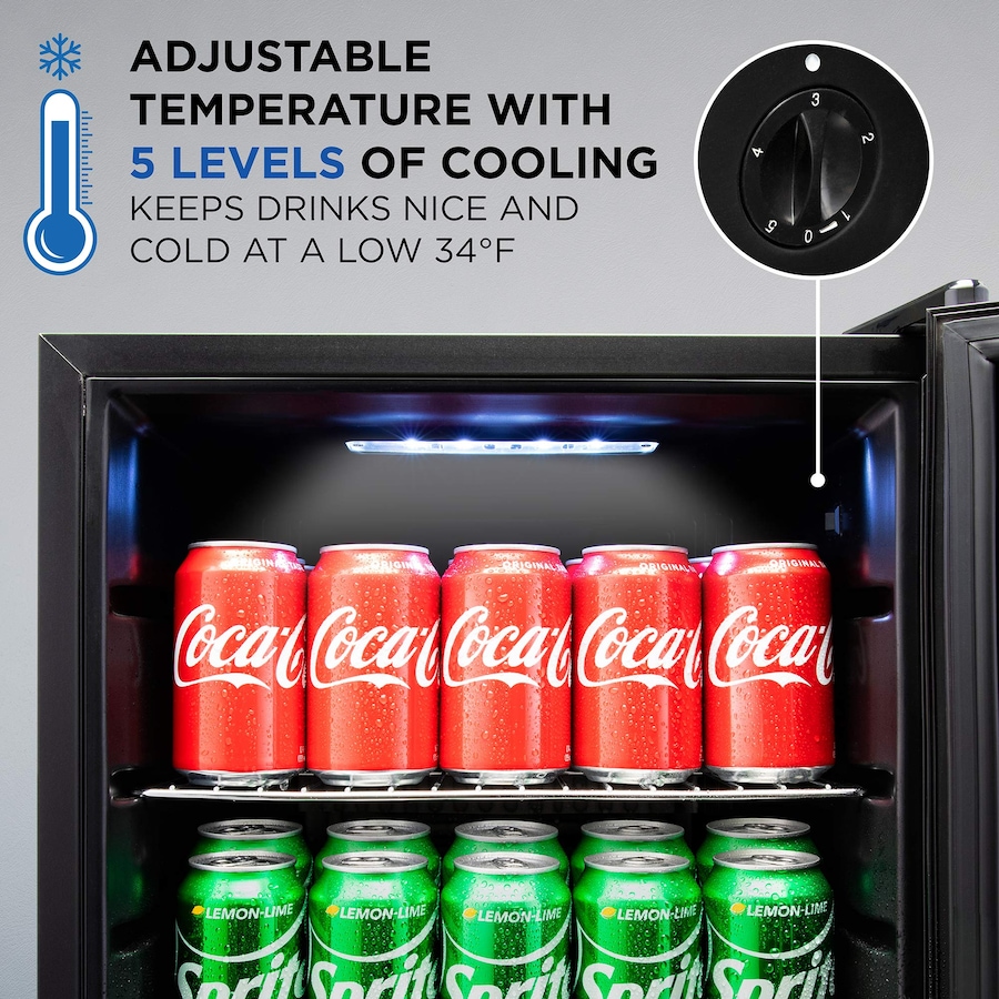 Image 870799_ALTMORE1.jpg, Product 870-799 / Price $579.99, Ivation 126 Can Beverage Refrigerator, Freestanding Mini Fridge with Glass Door - Stainless Steel from Ivation on TSC.ca's Kitchen department