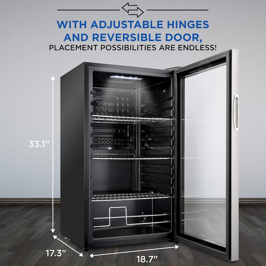 Image 870799_ALTMORE3.jpg, Product 870-799 / Price $579.99, Ivation 126 Can Beverage Refrigerator, Freestanding Mini Fridge with Glass Door - Stainless Steel from Ivation on TSC.ca's Kitchen department