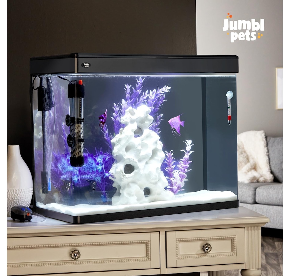 Image 870802_ALTMORE11.jpg, Product 870-802 / Price $149.99 - $259.99, JumblPets Premium Fish Aquarium Kit, Complete Glass Fish Tank Kit w/LED Lighting & More (7 Gallon) from Jumbl on TSC.ca's Home & Garden department