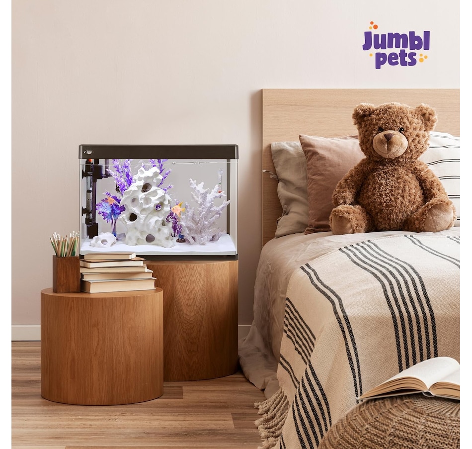Image 870802_ALTMORE12.jpg, Product 870-802 / Price $149.99 - $259.99, JumblPets Premium Fish Aquarium Kit, Complete Glass Fish Tank Kit w/LED Lighting & More (7 Gallon) from Jumbl on TSC.ca's Home & Garden department