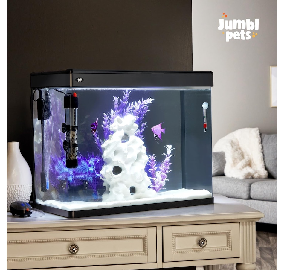 Image 870802_ALTMORE18.jpg, Product 870-802 / Price $149.99 - $259.99, JumblPets Premium Fish Aquarium Kit, Complete Glass Fish Tank Kit w/LED Lighting & More (7 Gallon) from Jumbl on TSC.ca's Home & Garden department