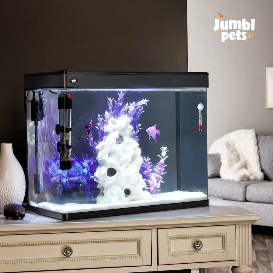 Image 870802_ALTMORE18.jpg, Product 870-802 / Price $149.99 - $259.99, JumblPets Premium Fish Aquarium Kit, Complete Glass Fish Tank Kit w/LED Lighting & More (7 Gallon) from Jumbl on TSC.ca's Home & Garden department