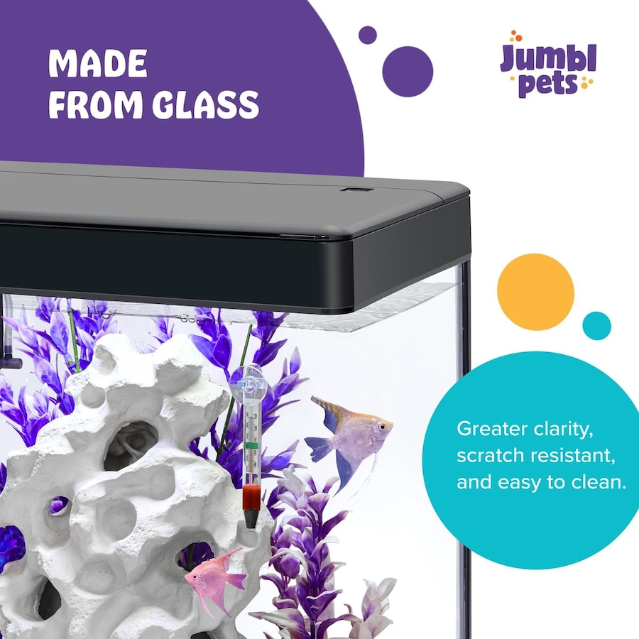 Image 870802_ALTMORE5.jpg, Product 870-802 / Price $149.99 - $259.99, JumblPets Premium Fish Aquarium Kit, Complete Glass Fish Tank Kit w/LED Lighting & More (7 Gallon) from Jumbl on TSC.ca's Home & Garden department