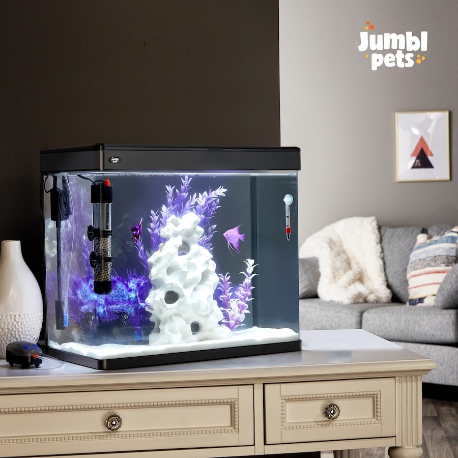 Image 870802_ALTMORE6.jpg, Product 870-802 / Price $149.99 - $259.99, JumblPets Premium Fish Aquarium Kit, Complete Glass Fish Tank Kit w/LED Lighting & More (7 Gallon) from Jumbl on TSC.ca's Home & Garden department