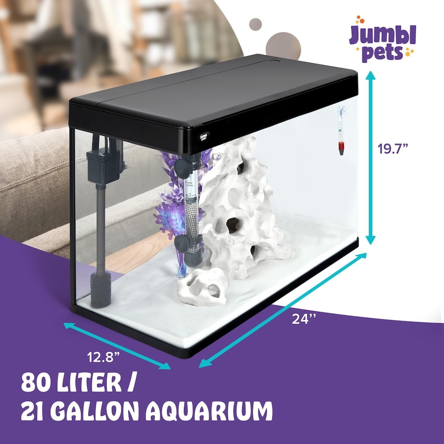 Image 870802_ALTMORE9.jpg, Product 870-802 / Price $149.99 - $259.99, JumblPets Premium Fish Aquarium Kit, Complete Glass Fish Tank Kit w/LED Lighting & More (7 Gallon) from Jumbl on TSC.ca's Home & Garden department