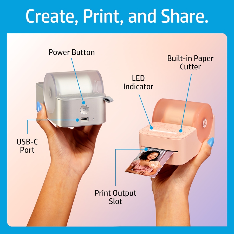 Image 870812_ALTMORE11.jpg, Product 870-812 / Price $179.99, HP Sprocket Panorama Instant Label Printer & Photo Printer 2” x .5”- 9” - Pink from HP - Hewlett Packard on TSC.ca's Toys & Hobbies department