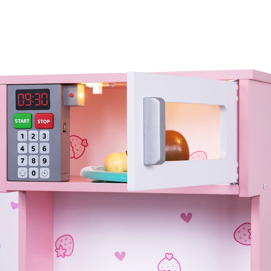 Image 870819_ALTMORE3.jpg, Product 870-819 / Price $299.99, Lil' Jumbl Kids Kitchen Set, Wooden Pretend Play Kitchen with Sounds & Accessories - Pink Sprinkles from Jumbl on TSC.ca's Toys & Hobbies department