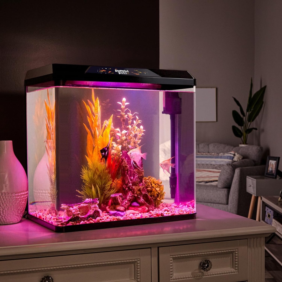 Image 870825_ALTMORE5.jpg, Product 870-825 / Price $64.99 - $79.99, JumblPets Starter Fish Aquarium Kit, Beginner Glass Fish Tank Kit w/LED Lighting & More (4 Gallon) from Jumbl on TSC.ca's Home & Garden department
