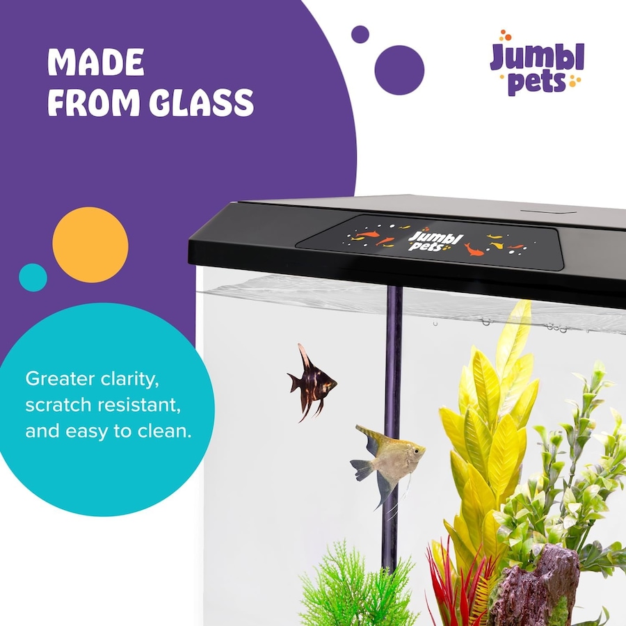 Image 870825_ALTMORE9.jpg, Product 870-825 / Price $64.99 - $79.99, JumblPets Starter Fish Aquarium Kit, Beginner Glass Fish Tank Kit w/LED Lighting & More (4 Gallon) from Jumbl on TSC.ca's Home & Garden department