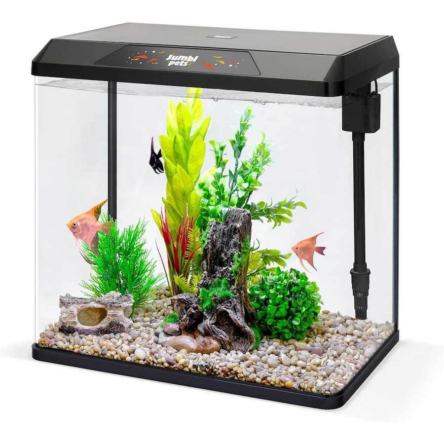 Image 870825_ST01.jpg, Product 870-825 / Price $64.99 - $79.99, JumblPets Starter Fish Aquarium Kit, Beginner Glass Fish Tank Kit w/LED Lighting & More (4 Gallon) from Jumbl on TSC.ca's Home & Garden department