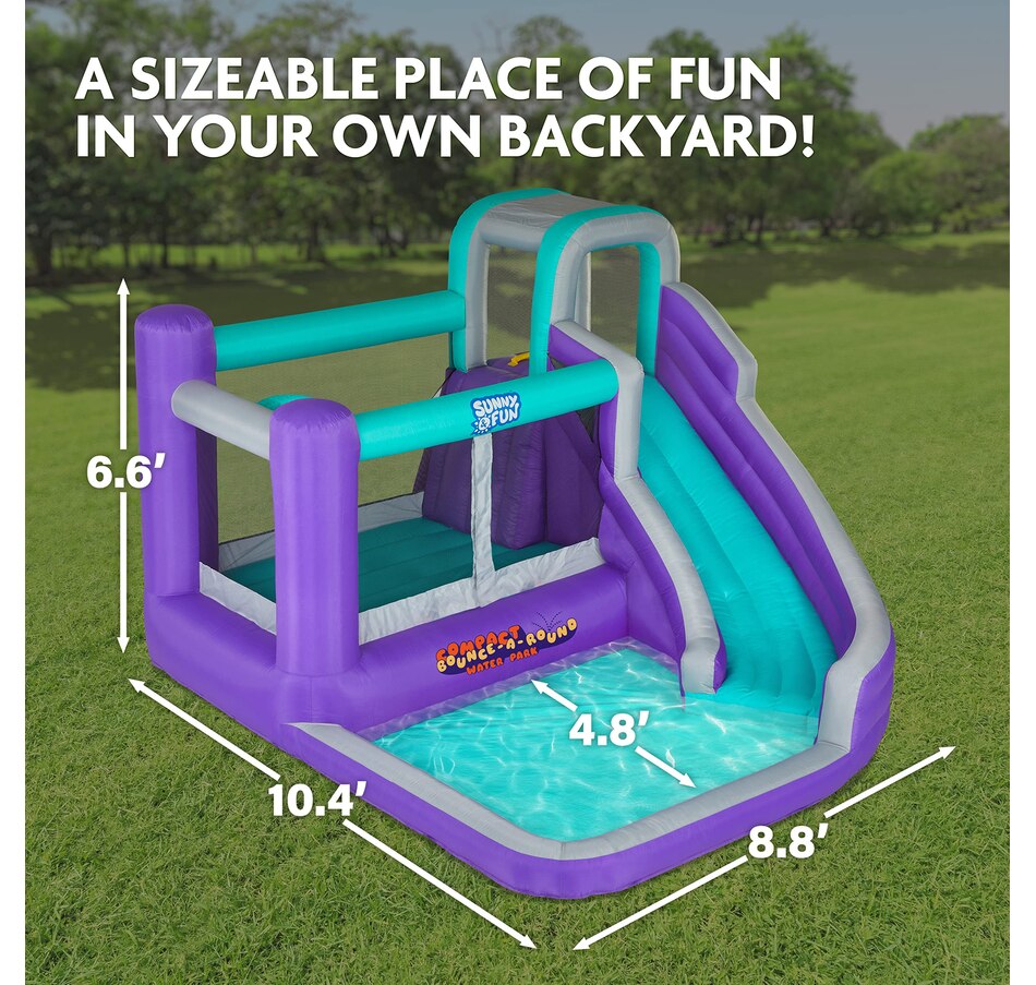 Image 870828_ALTMORE10.jpg, Product 870-828 / Price $740.99, Sunny & Fun Big Time Bounce-A-Round Inflatable Water Slide Park with Bounce House - Green from Sunny & Fun on TSC.ca's Home & Garden department