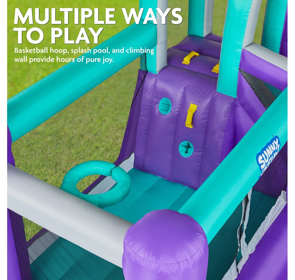 Image 870828_ALTMORE11.jpg, Product 870-828 / Price $740.99, Sunny & Fun Big Time Bounce-A-Round Inflatable Water Slide Park with Bounce House - Green from Sunny & Fun on TSC.ca's Home & Garden department