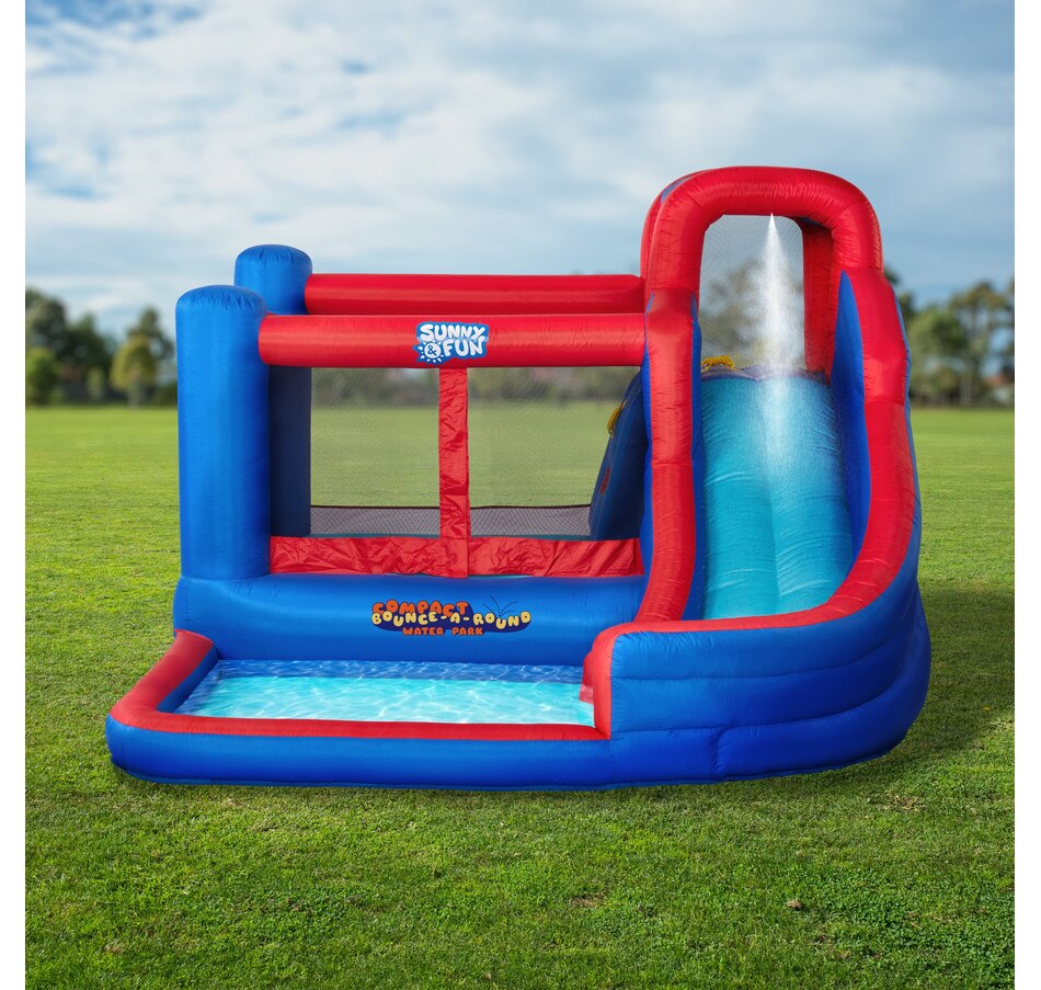 Image 870828_ALTMORE4.jpg, Product 870-828 / Price $740.99, Sunny & Fun Big Time Bounce-A-Round Inflatable Water Slide Park with Bounce House - Green from Sunny & Fun on TSC.ca's Home & Garden department