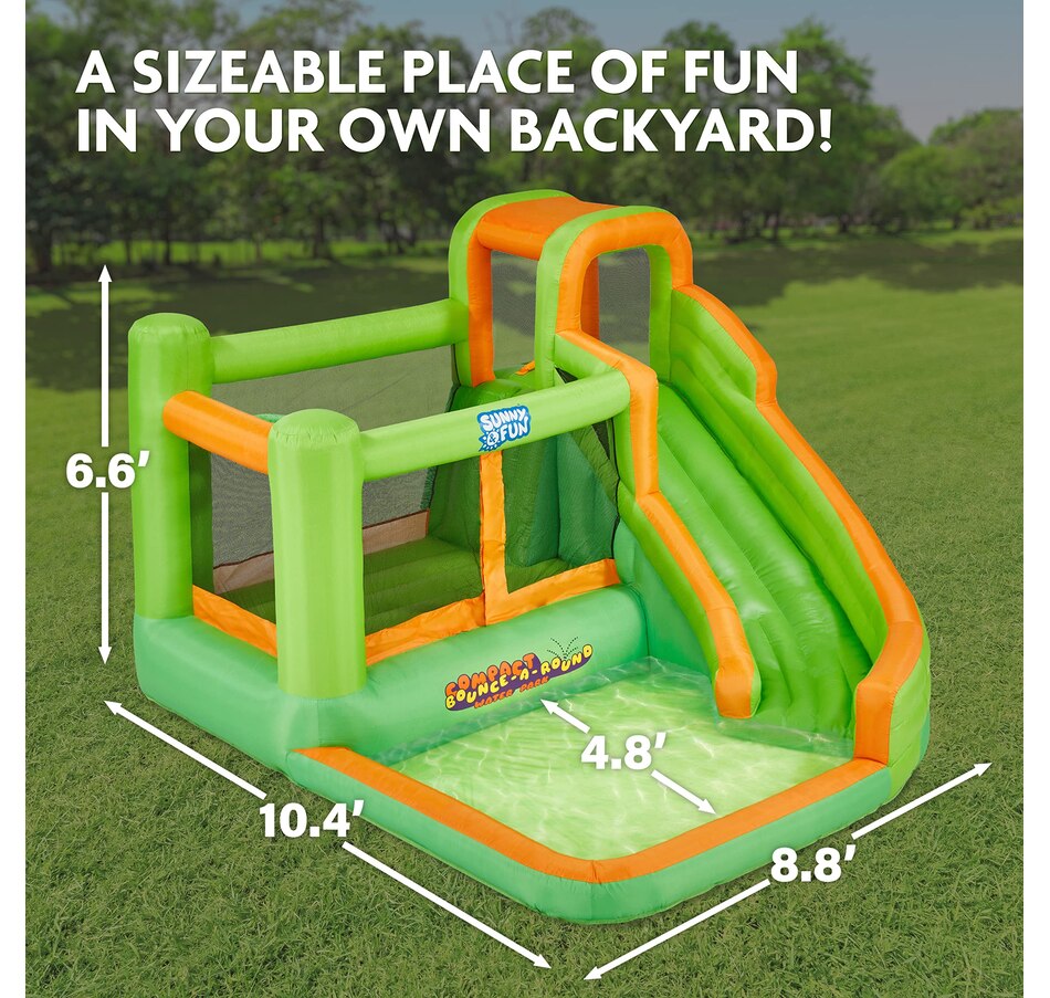 Image 870828_ALTMORE7.jpg, Product 870-828 / Price $740.99, Sunny & Fun Big Time Bounce-A-Round Inflatable Water Slide Park with Bounce House - Green from Sunny & Fun on TSC.ca's Home & Garden department