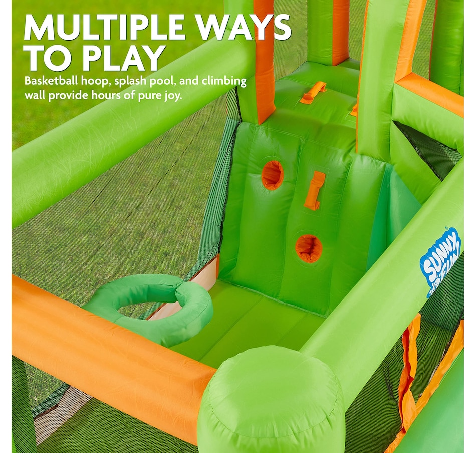 Image 870828_ALTMORE8.jpg, Product 870-828 / Price $740.99, Sunny & Fun Big Time Bounce-A-Round Inflatable Water Slide Park with Bounce House - Green from Sunny & Fun on TSC.ca's Home & Garden department