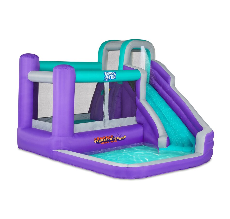 Image 870828_ST03.jpg, Product 870-828 / Price $740.99, Sunny & Fun Big Time Bounce-A-Round Inflatable Water Slide Park with Bounce House - Green from Sunny & Fun on TSC.ca's Home & Garden department