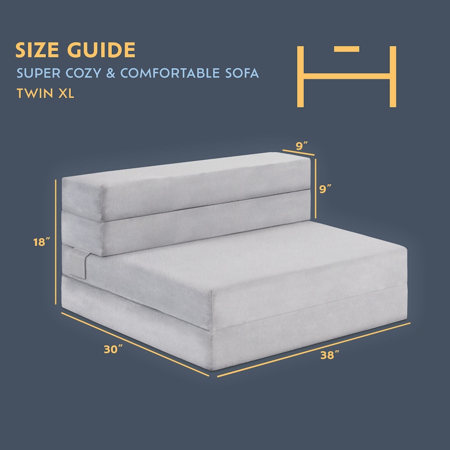 Image 870831_ALTMORE4.jpg, Product 870-831 / Price $279.99, Heyward 4.5” Trifold Mattress + Sofa, Portable Twin XL Foldable Mattress Folds Into Couch from Heyward on TSC.ca's Home & Garden department