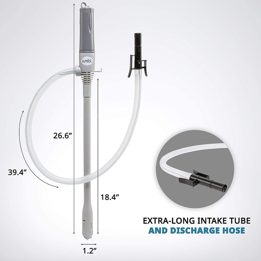 Image 870845_ALTMORE2.jpg, Product 870-845 / Price $64.99, Jumbl Fuel Transfer Pump, 2.3 gal/Min Battery-Powered Transfer Pump with Auto-Stop - Gray from Jumbl on TSC.ca's Home & Garden department