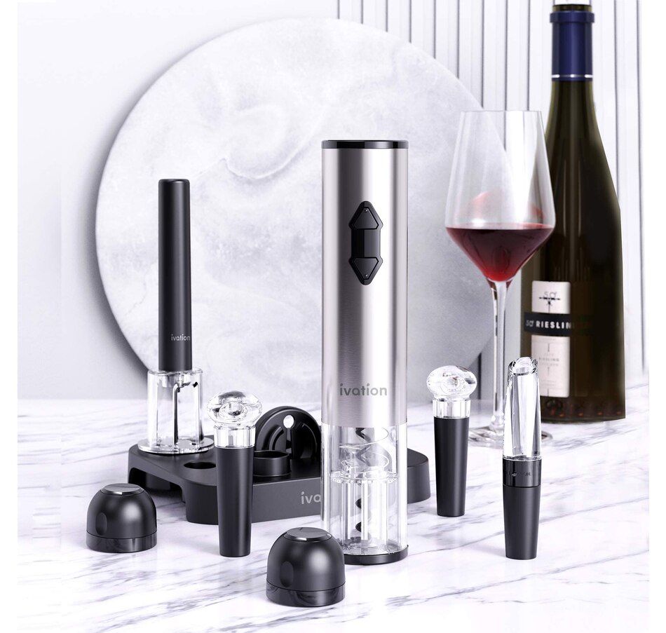 Image 870849_ALTMORE2.jpg, Product 870-849 / Price $69.99, Ivation 9-Piece Wine Gift Set, Wine Set with Electric Wine Opener, Wine Aerator Pourer and More from Ivation on TSC.ca's Kitchen department
