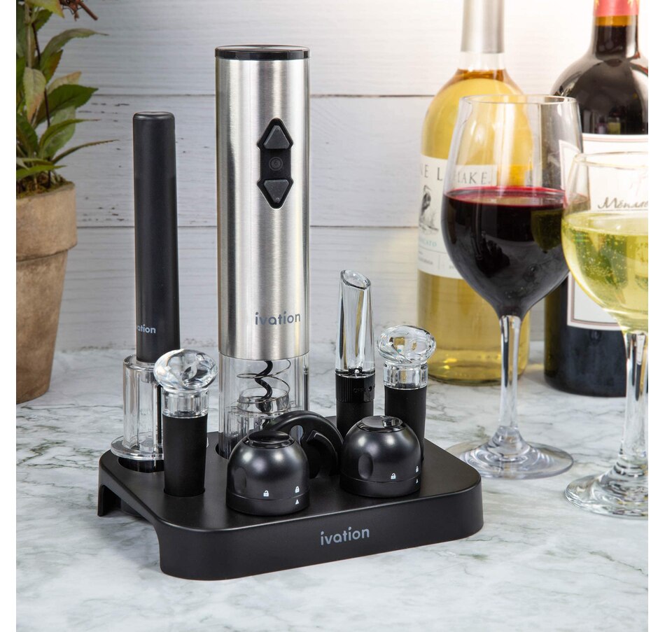 Image 870849_ALTMORE8.jpg, Product 870-849 / Price $69.99, Ivation 9-Piece Wine Gift Set, Wine Set with Electric Wine Opener, Wine Aerator Pourer and More from Ivation on TSC.ca's Kitchen department