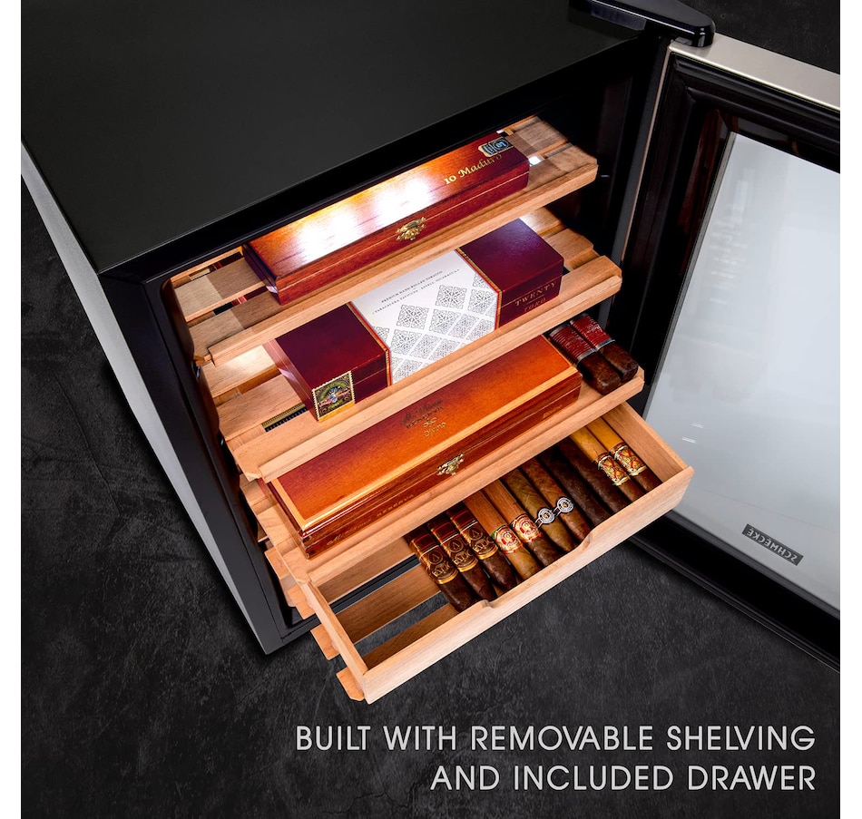 Image 870861_ALTMORE12.jpg, Product 870-861 / Price $699.99 - $799.99, Schmecke 400 Cigar Humidor Cabinet with 3 in 1 Precise Cooling, Heating & Humidity Control from Schmécké on TSC.ca's Kitchen department
