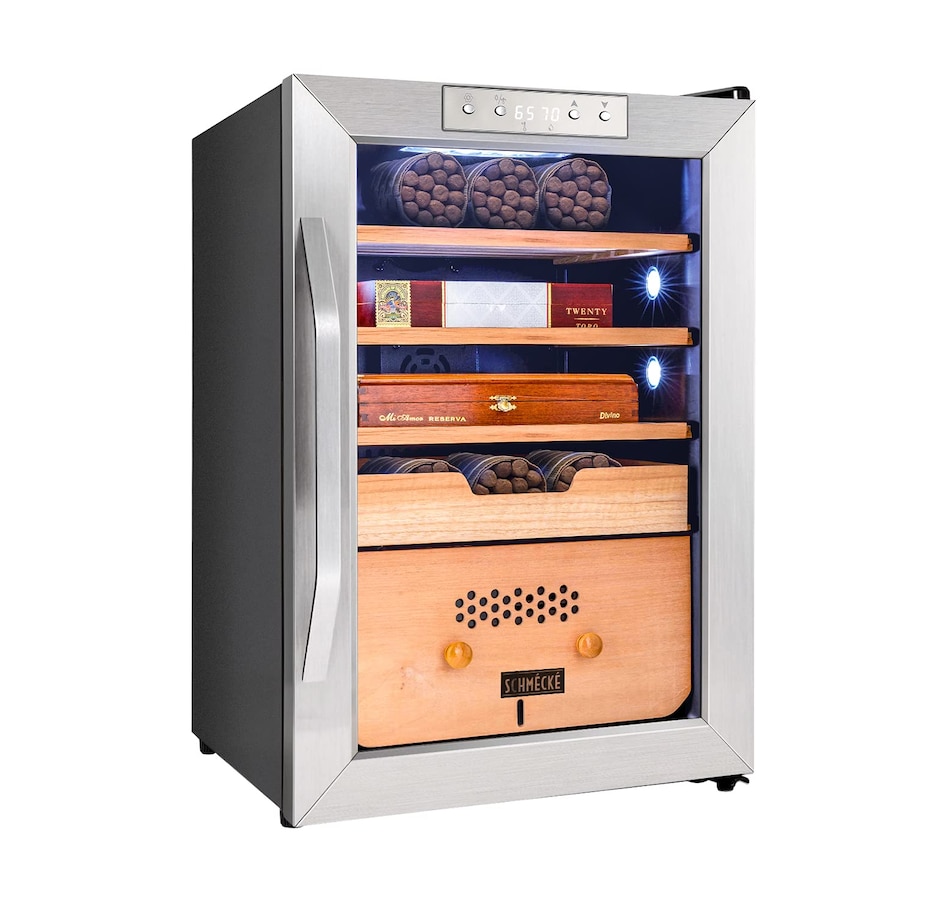 Image 870861_ALTMORE13.jpg, Product 870-861 / Price $699.99 - $799.99, Schmecke 400 Cigar Humidor Cabinet with 3 in 1 Precise Cooling, Heating & Humidity Control from Schmécké on TSC.ca's Kitchen department