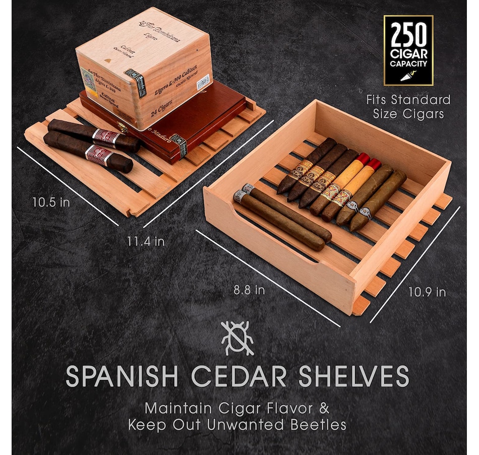 Image 870861_ALTMORE15.jpg, Product 870-861 / Price $699.99 - $799.99, Schmecke 400 Cigar Humidor Cabinet with 3 in 1 Precise Cooling, Heating & Humidity Control from Schmécké on TSC.ca's Kitchen department