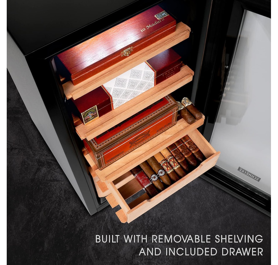 Image 870861_ALTMORE18.jpg, Product 870-861 / Price $699.99 - $799.99, Schmecke 400 Cigar Humidor Cabinet with 3 in 1 Precise Cooling, Heating & Humidity Control from Schmécké on TSC.ca's Kitchen department